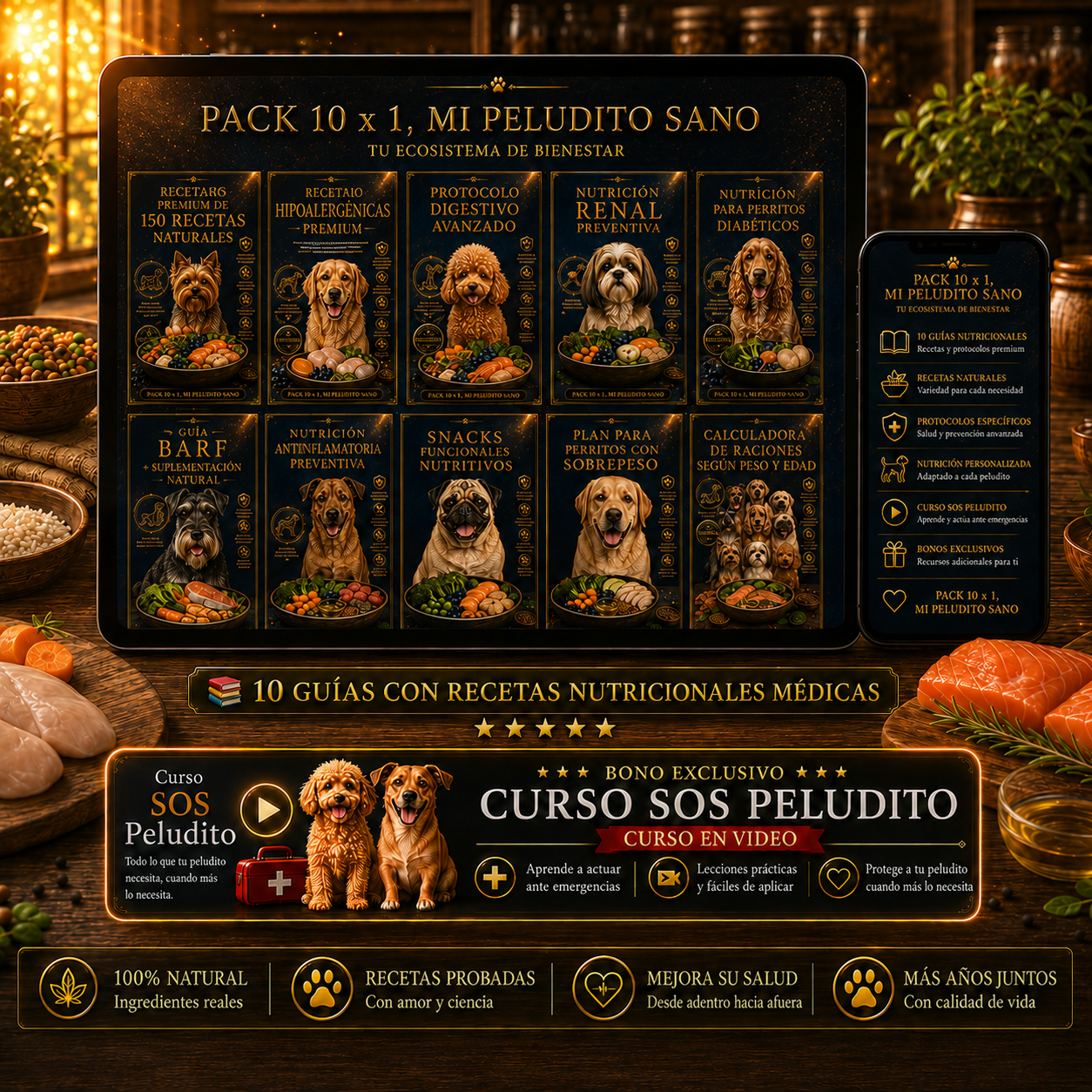 📦 Pack 10x1, Mi peludito sano + Bono en video
